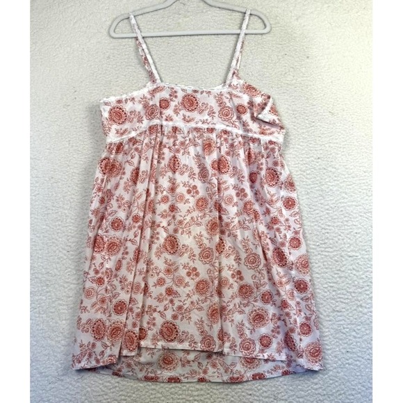 Laura Ashley Nightgown Robe Women M/L White Red Toile Cottage Coquette Housecoat - Picture 4 of 13